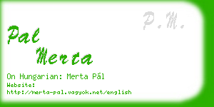 pal merta business card